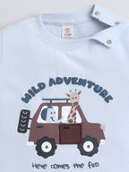 Infant Boys’ 2-Piece Set “ Œwild Adventure” Interactive Car Door Tee & Shorts