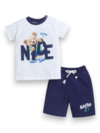 Infant Boys’ 2-Piece Set “ Œnice” Graphic T-Shirt & Shorts
