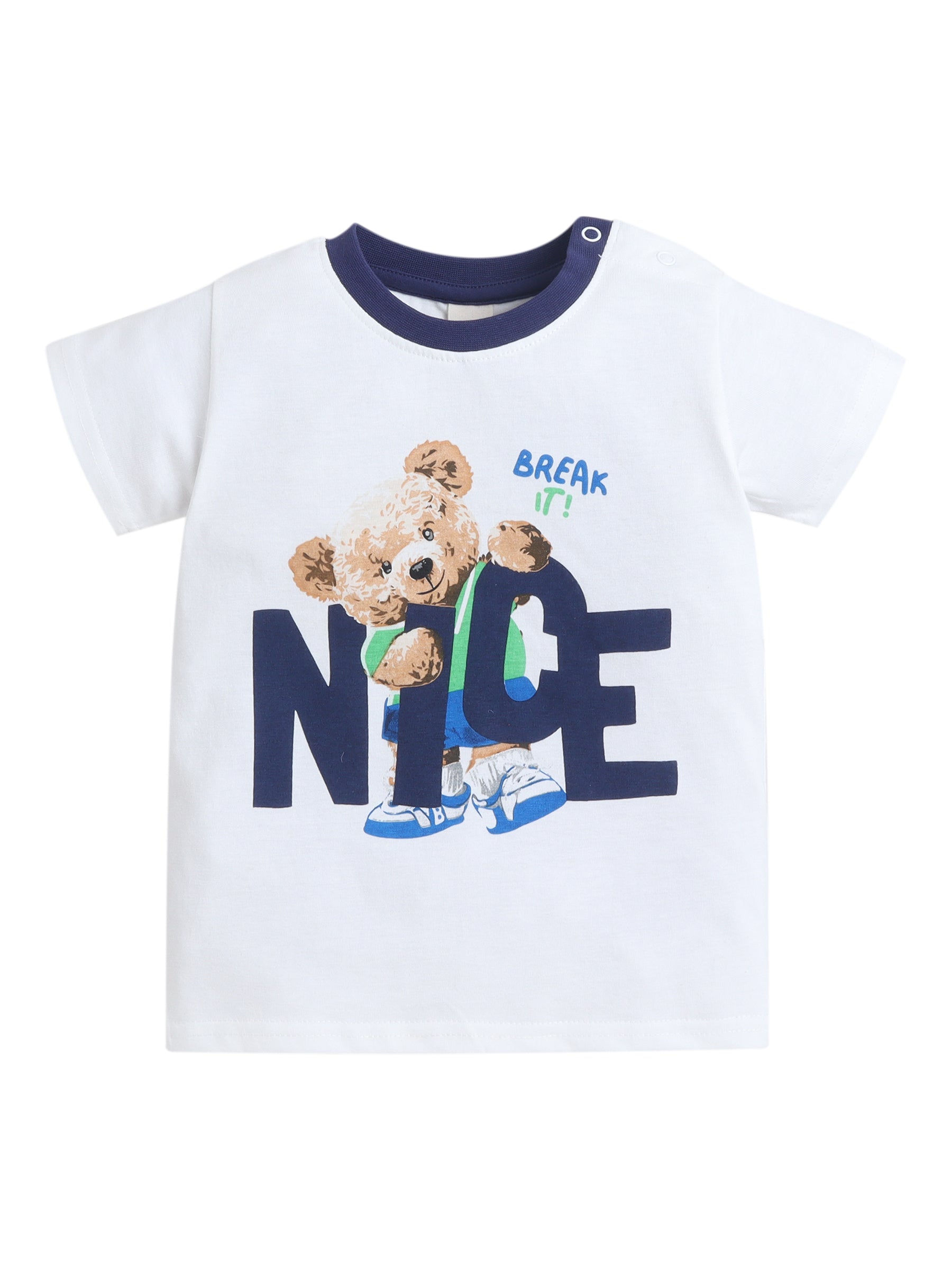 Infant Boys’ 2-Piece Set “ Œnice” Graphic T-Shirt & Shorts