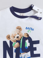 Infant Boys’ 2-Piece Set “ Œnice” Graphic T-Shirt & Shorts