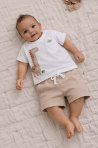 Infant Boys’ 2-Piece Set “ Dinosaur Appliquã© T-Shirt & Drawstring Shorts