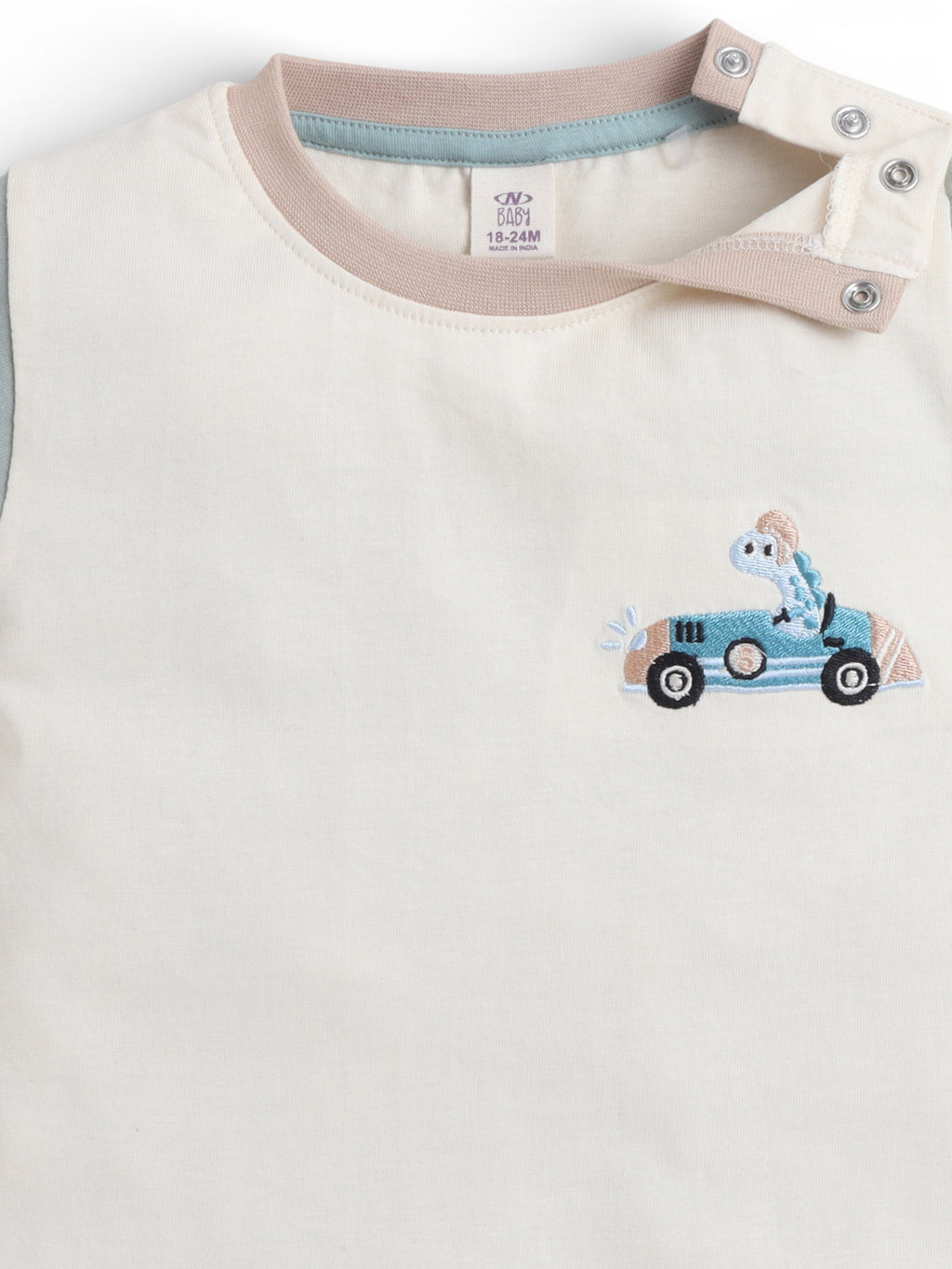 Infant Boys’ 2-Piece Set “ Œcrawl Walk Race” Car Print T-Shirt & Cargo Shorts