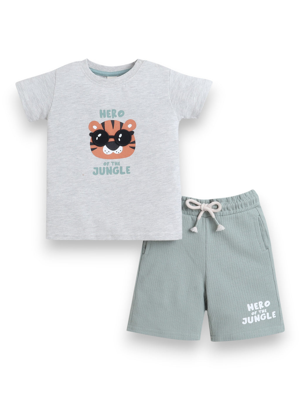 Infant Boys’ 2-Piece Set “ Œhero Of The Jungle” Graphic T-Shirt & Shorts