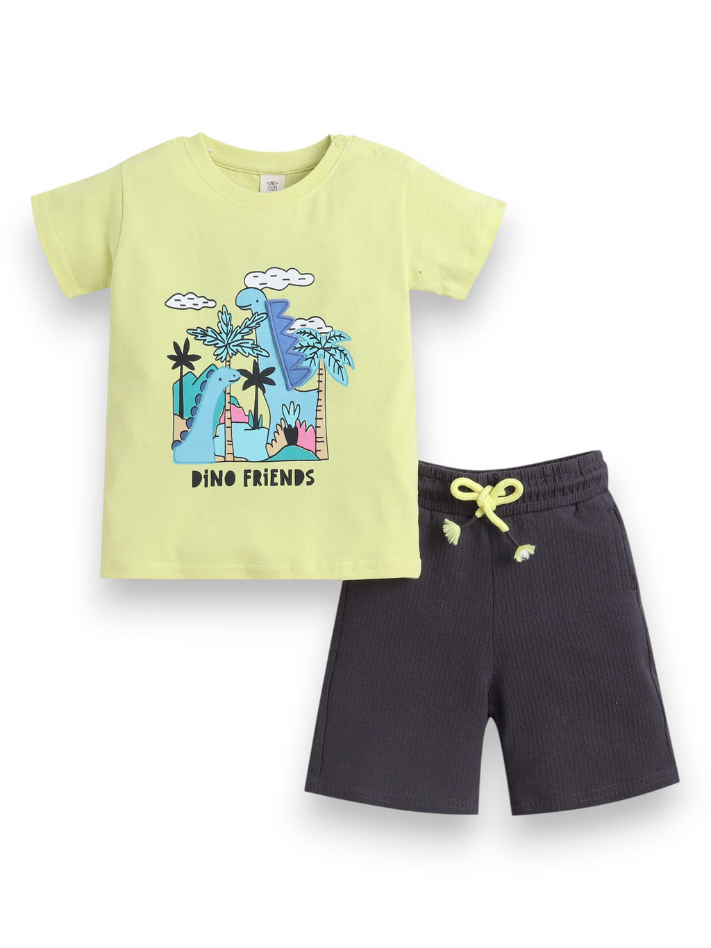 Infant Boys’ 2-Piece Set “ Œdino Friends” Graphic T-Shirt & Shorts