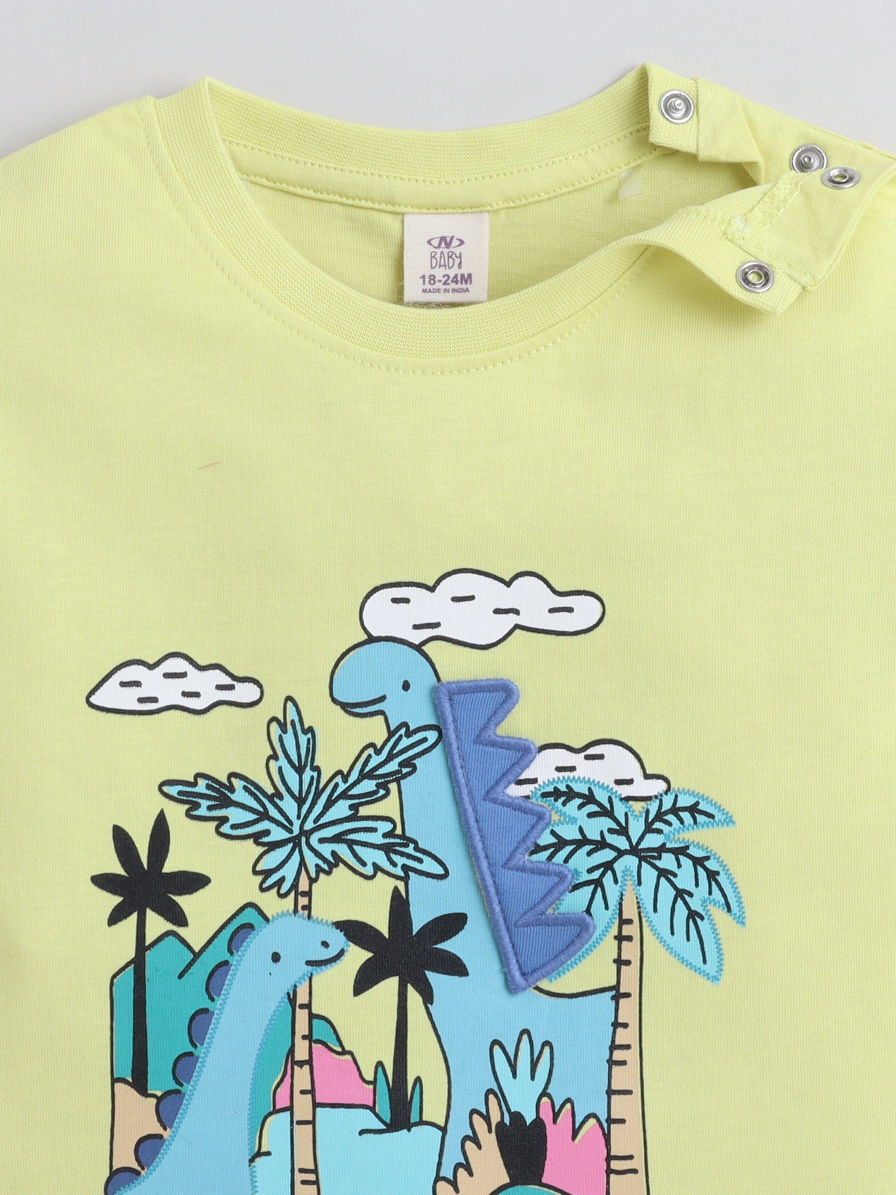 Infant Boys’ 2-Piece Set “ Œdino Friends” Graphic T-Shirt & Shorts
