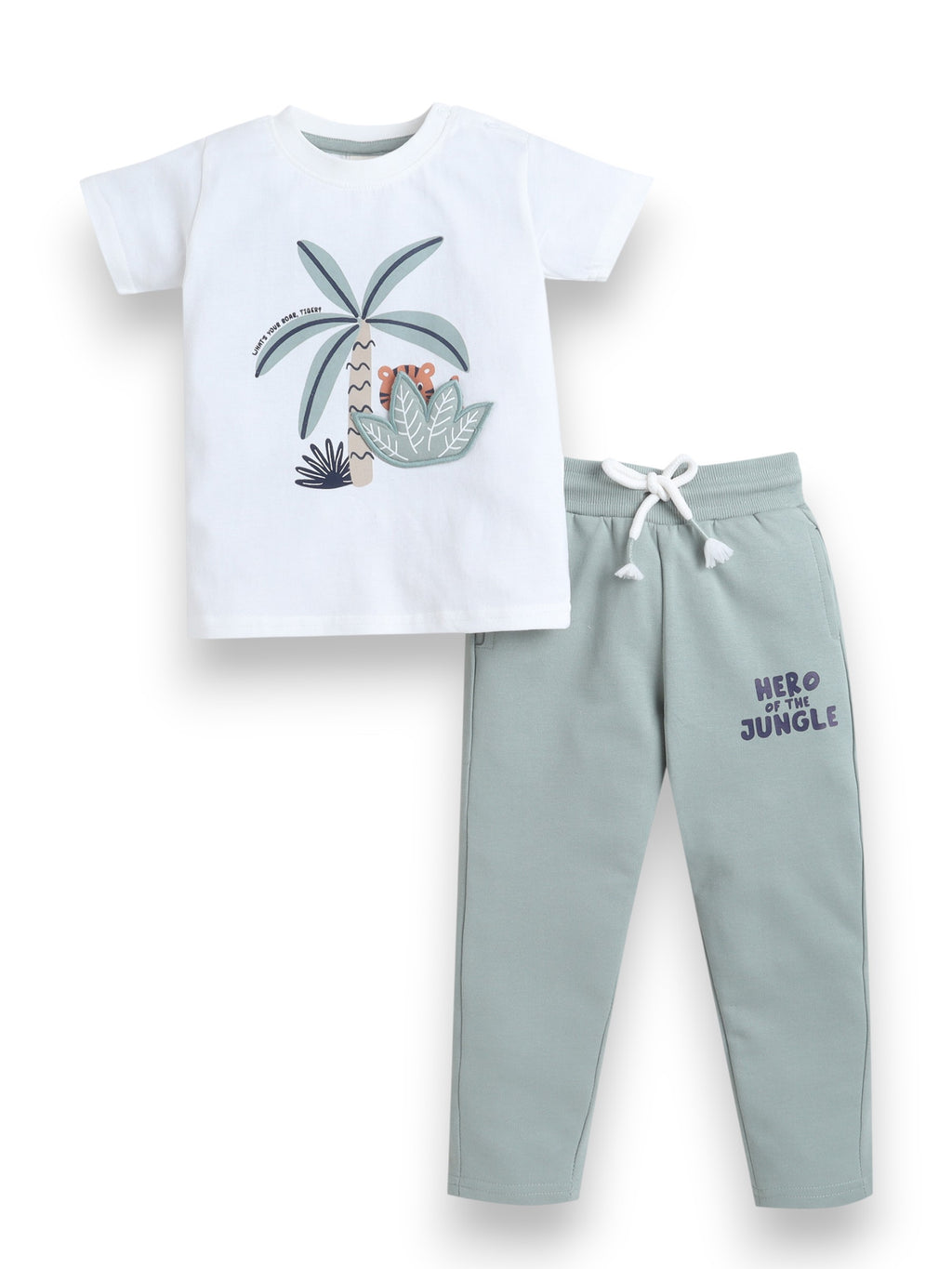 Infant Boys’ 2-Piece Set “ Tropical Crocodile T-Shirt & Œhero Jungle” Joggers