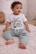 Infant Boys’ 2-Piece Set “ Tropical Crocodile T-Shirt & Œhero Jungle” Joggers