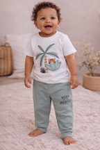 Infant Boys’ 2-Piece Set “ Tropical Crocodile T-Shirt & Œhero Jungle” Joggers
