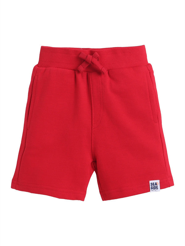 Boys' 2Pcs Cute Nautical Print Round Neck T-Shirt And Shorts Set