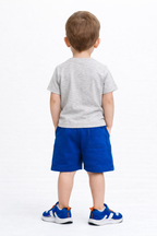 Boys' 2Pcs Sailor Round Neck T-Shirt And Shorts Set