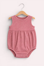 Baby Girls Floral Ribbed Bodysuit Rompers “ Pack Of 3 (Pink & Neutral Tones)