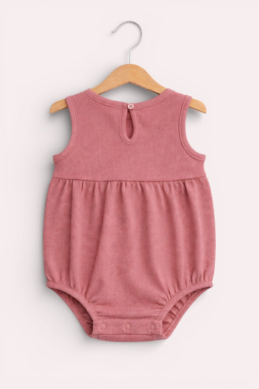 Baby Girls Floral Ribbed Bodysuit Rompers “ Pack Of 3 (Pink & Neutral Tones)