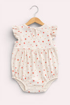 Baby Girls Floral Ribbed Bodysuit Rompers “ Pack Of 3 (Pink & Neutral Tones)