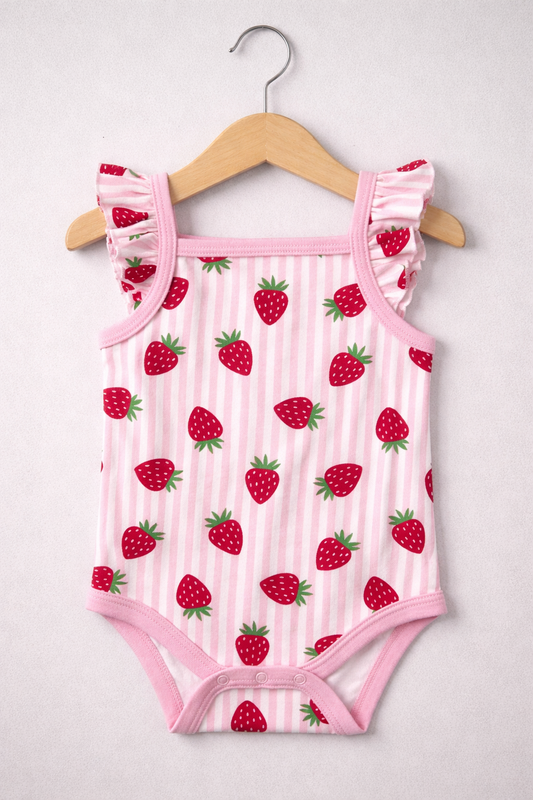 Baby Girls’ Bodysuit Multipack (3 Pack) “ Frill Strap Sleeveless Bodysuits