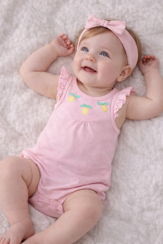 Baby Girls’ Bodysuit Multipack (3 Pack) “ Frill Sleeve & Fruit Print Bodysuits
