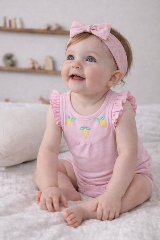 Baby Girls’ Bodysuit Multipack (3 Pack) “ Frill Sleeve & Fruit Print Bodysuits