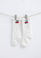 Baby Girls’ 4-Piece Broderie Dress Set “ Cherry Print Bloomers, Headband & Socks