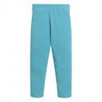 victor and jane girls teal cotton leggings with an elastic waistband for a comfortable fit