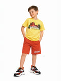 Boys Arizona Graphic T-Shirt & Rust Orange Shorts Set