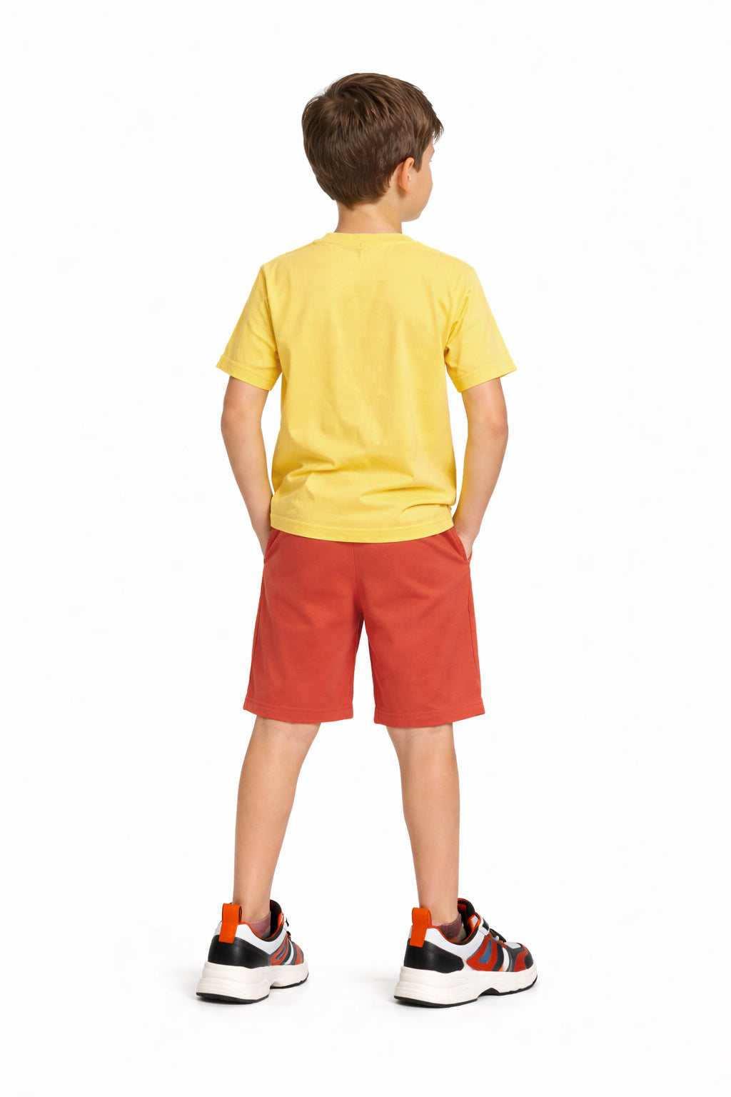 Boys Arizona Graphic T-Shirt & Rust Orange Shorts Set