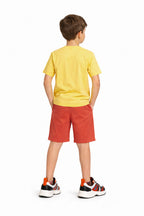 Boys Arizona Graphic T-Shirt & Rust Orange Shorts Set