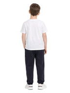 Boys Typographic Print T-Shirt & Navy Cargo Joggers Set
