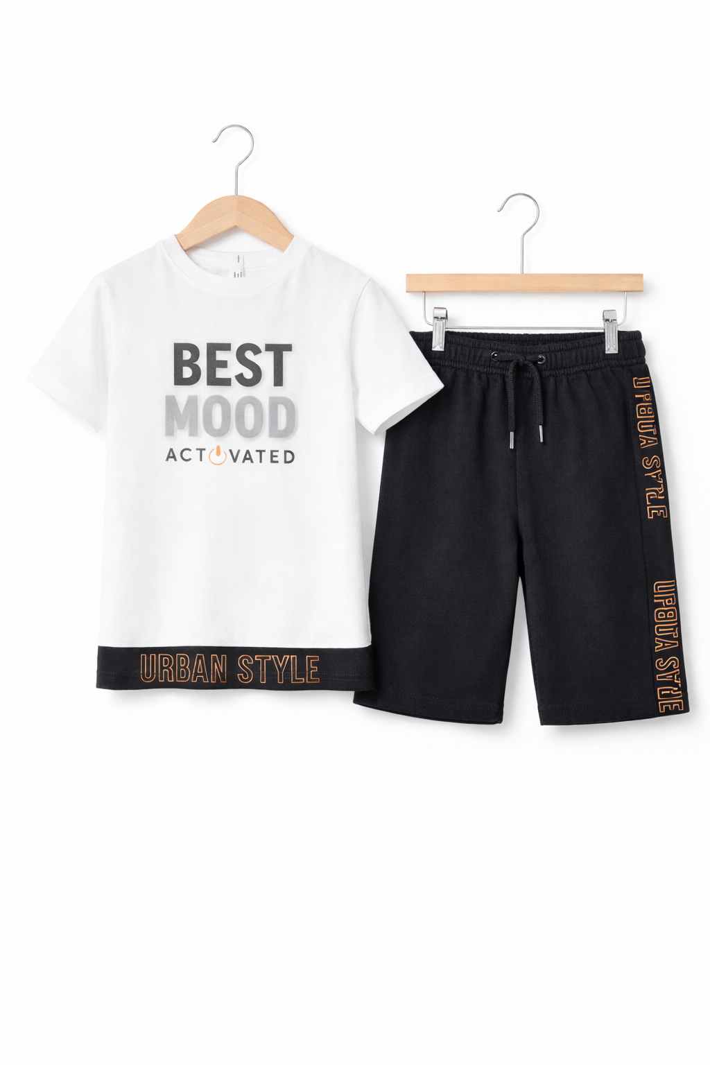 Boys Best Mood Activated T-Shirt & Black Shorts Set
