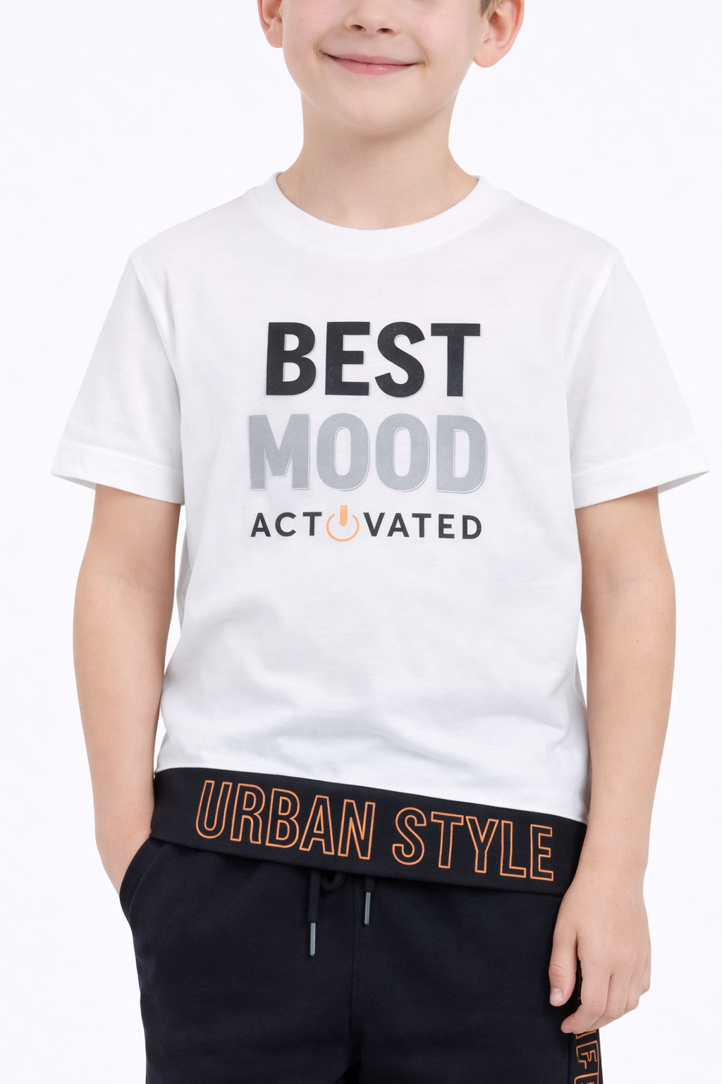 Boys Best Mood Activated T-Shirt & Black Shorts Set