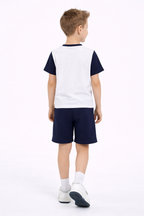 Boys Golf Club Printed T-Shirt & Navy Shorts Set
