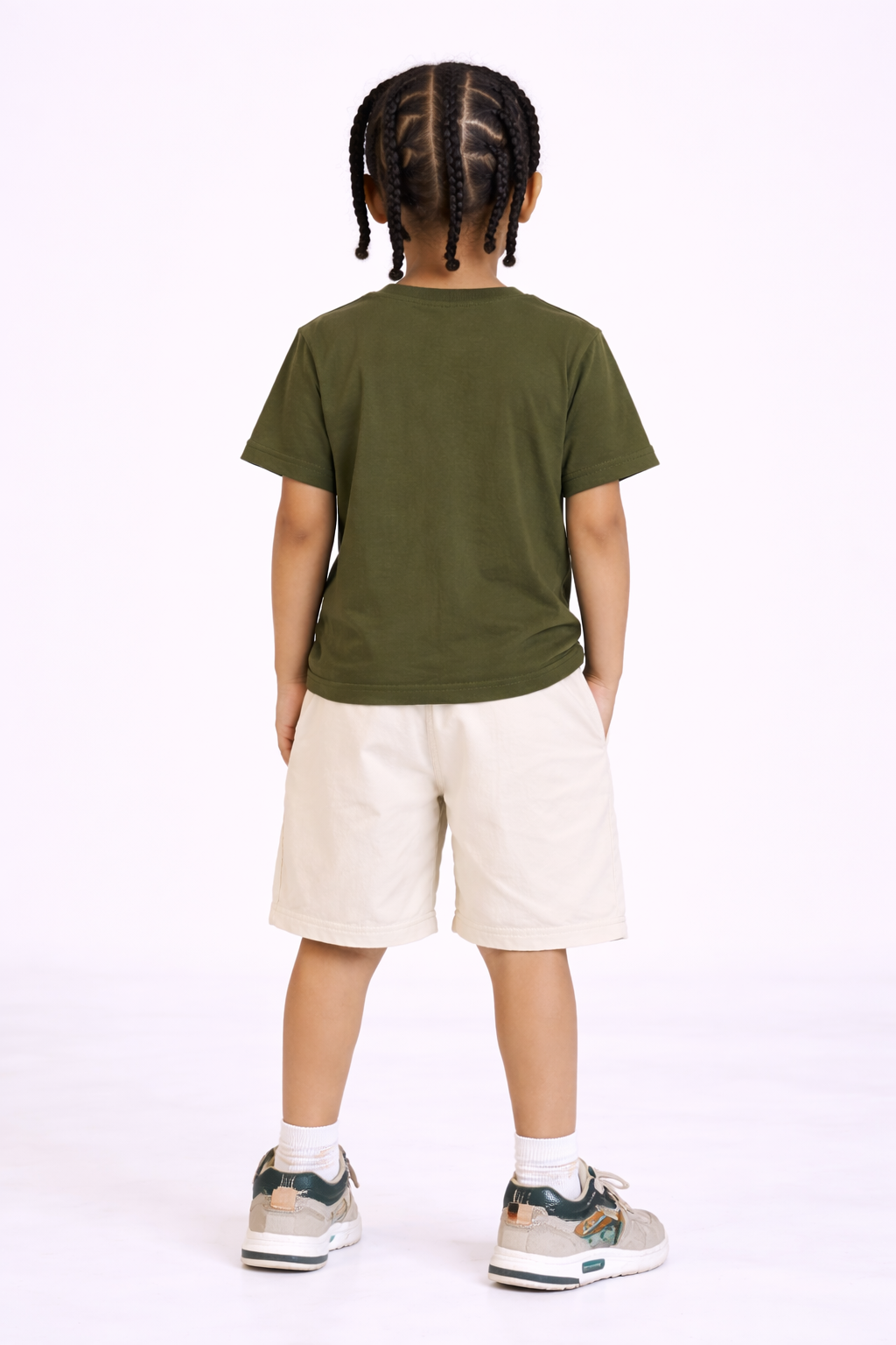 Boys Roar Dino Oversized T-Shirt & Cream Cargo Shorts Set