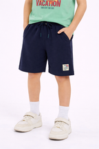 Boys Vacation Printed T-Shirt & Navy Shorts Set