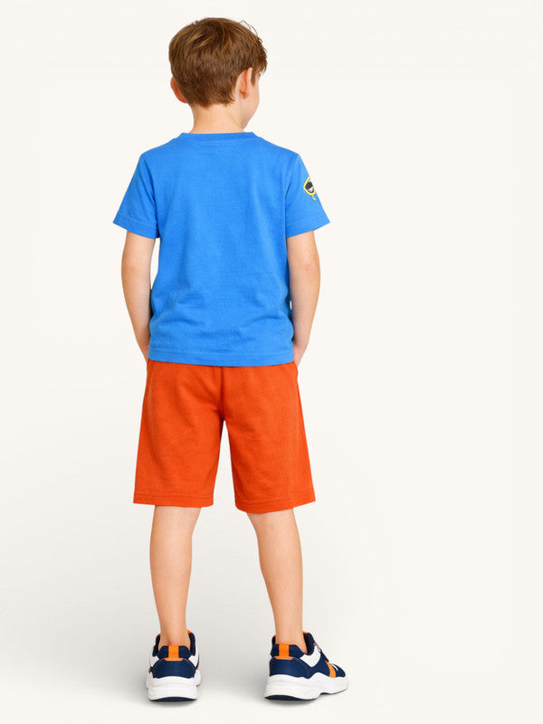 Boys Surfing Wave T-Shirt & Orange Shorts Set