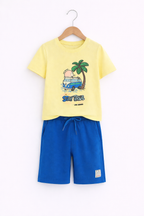 Boys Sunset Ride T-Shirt & Blue Shorts Set