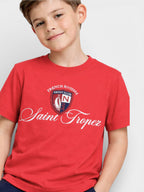 Boys Saint Tropez T-Shirt & Navy Terry Joggers Set