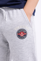 Boys Yachting Printed T-Shirt & Grey Terry Joggers Set
