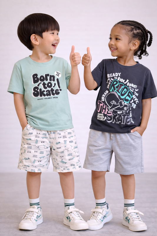 Boys 4Pc Graphic Shirt Set
