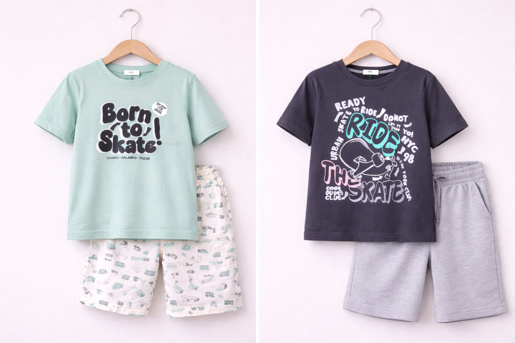 Boys 4Pc Graphic Shirt Set