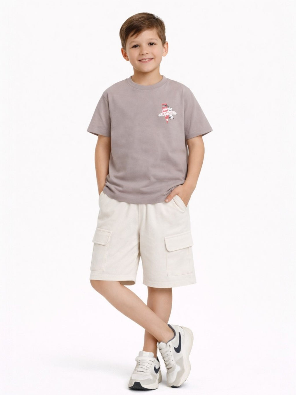 Boys Print T Shirt Set