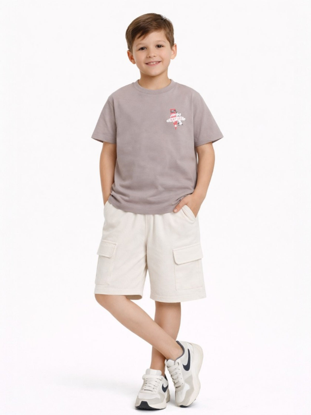 Boys Print T Shirt Set