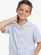 Boys Striped Shirt Shorts Set