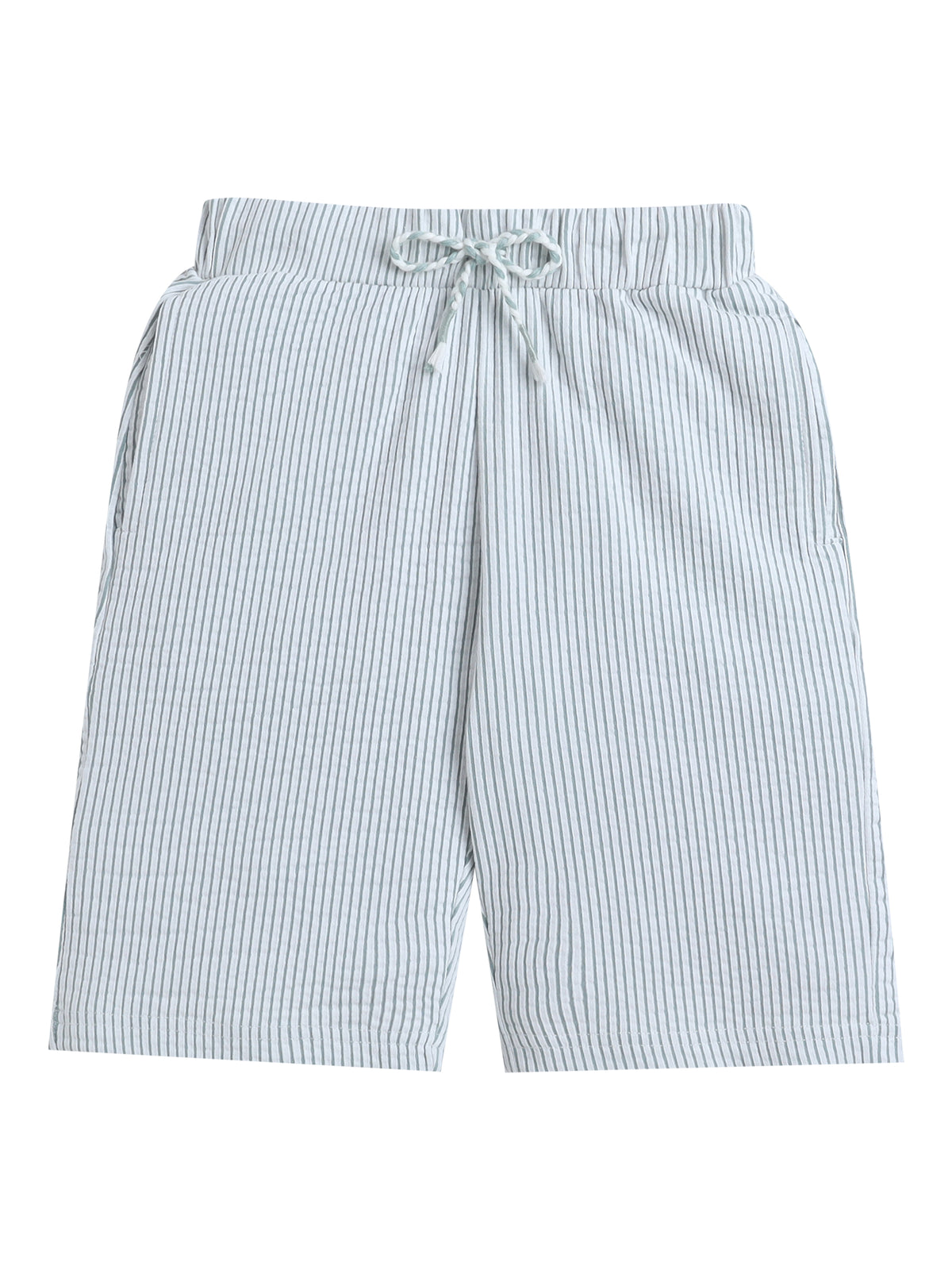 Boys Striped Shirt Shorts Set