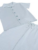 Boys Striped Shirt Shorts Set
