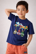 Boys’ 2-Piece Set “ Mountain Graphic T-Shirt & Textured Shorts