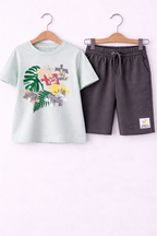 Boys’ 2-Piece Set “ Tropical Graphic T-Shirt & Bermuda Shorts