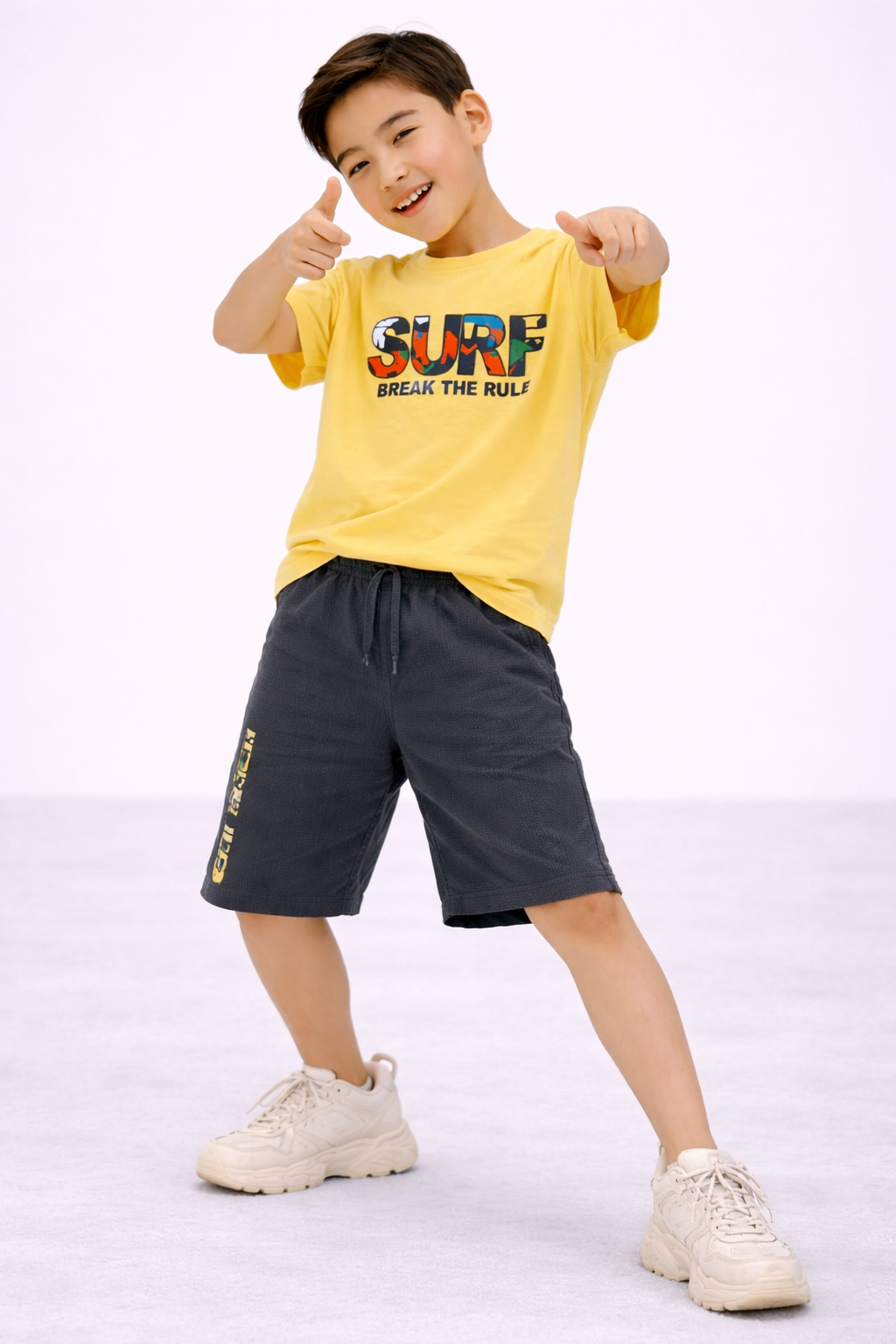 Boys’ 2-Piece Set “ Œsurf” Graphic T-Shirt & Bermuda Shorts
