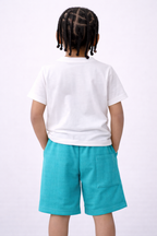Boys’ 2-Piece Set “ Œplay Happy Game” Graphic T-Shirt & Textured Shorts