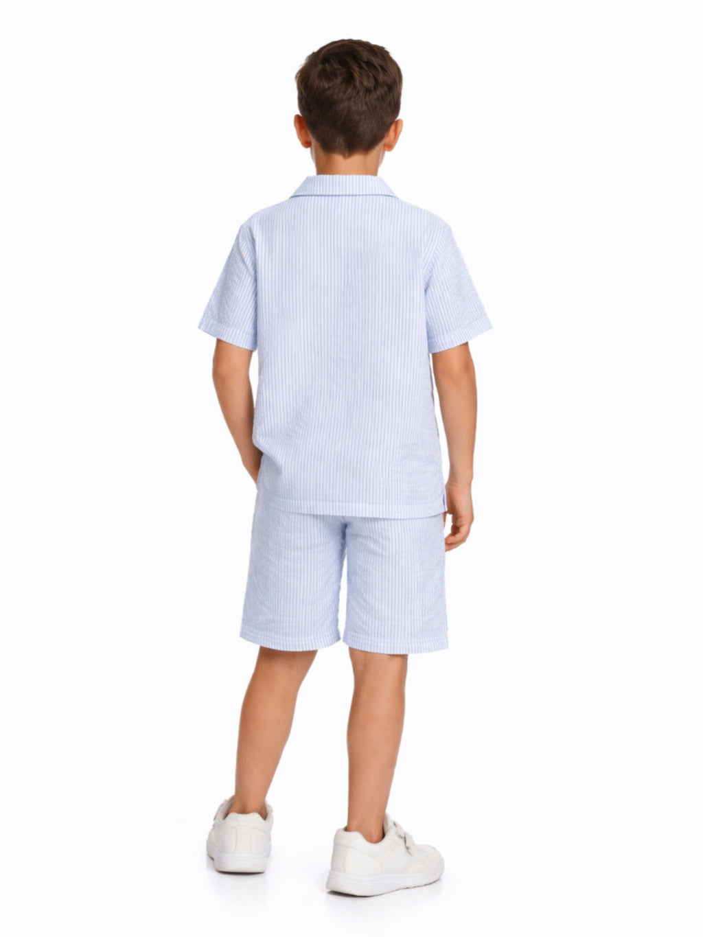 Boys 2Pc Striped Shirt Set