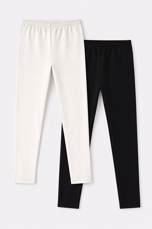 Girls’ Leggings Multipack (2 Pack) “ Basic Stretch Leggings