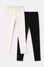 Girls’ Leggings Multipack (2 Pack) “ Basic Stretch Leggings