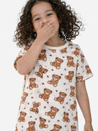 Girls’ Nightdress “ All-Over Teddy Print Sleep Tee Dress